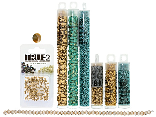 Lexis Star Project And Supply Kit In Colors Of Turquoise & Gold Tone