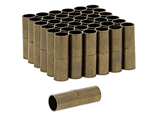 Glue-in Magnetic Clasp Set of 36 in Antiqued Brass Tone Appx 7x22.5mm