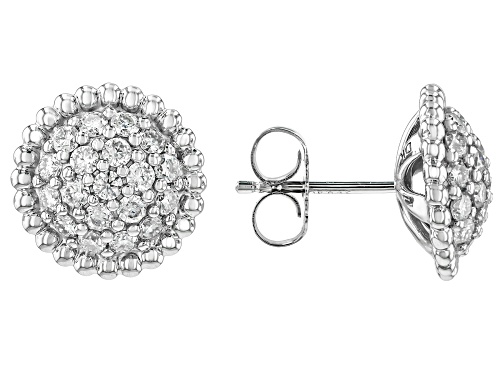 MOISSANITE FIRE® 1.14CTW DEW ROUND BRILLIANT PLATINEVE® EARRINGS