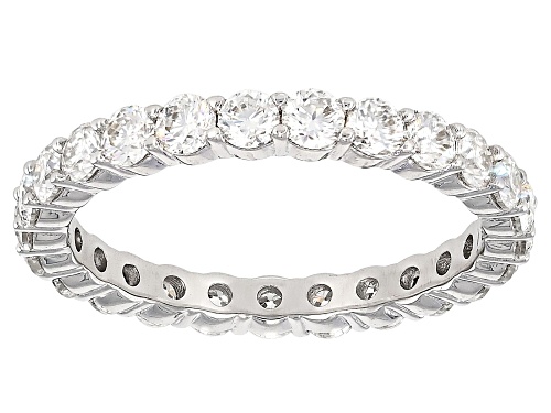 MOISSANITE FIRE® 1.50CTW DEW ROUND BRILLIANT PLATINEVE® ETERNITY BAND - Size 8