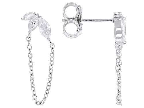 MOISSANITE FIRE® 0.50CTW DEW MARQUISE PLATINEVE® EARRINGS