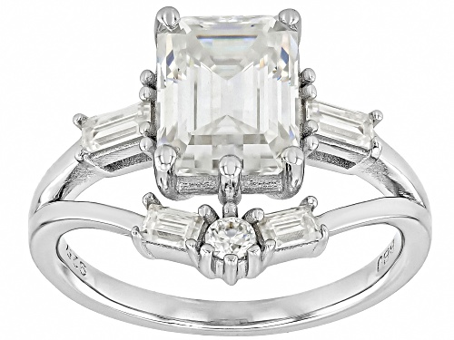 MOISSANITE FIRE® 2.92CTW DEW MULTI STONE PLATINEVE® RING - Size 10