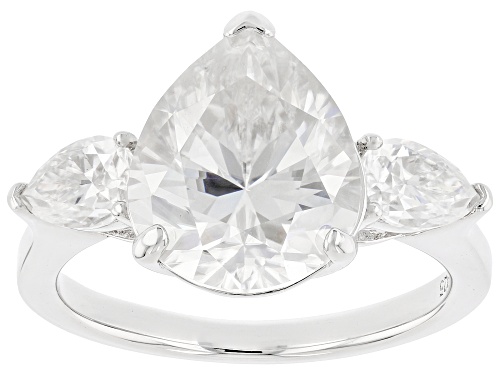 MOISSANITE FIRE® 5.96CTW DEW PEAR PLATINEVE® RING - Size 6