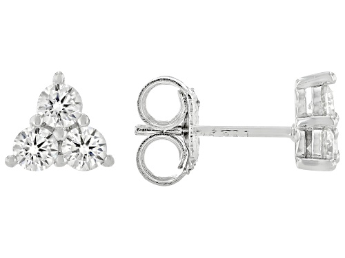 MOISSANITE FIRE® 0.60CTW DEW ROUND BRILLIANT PLATINEVE® EARRINGS