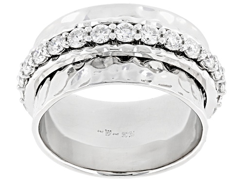 MOISSANITE FIRE® 1.56CTW DEW ROUND PLATINEVE® RING - Size 6