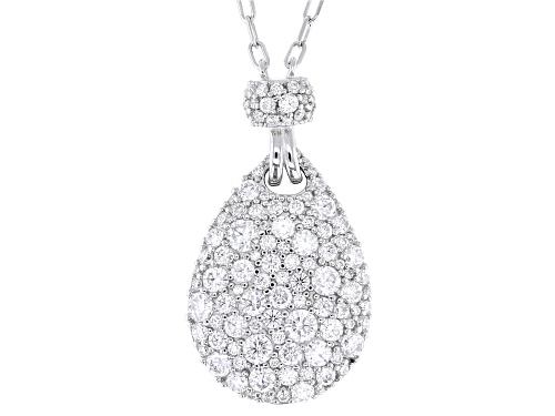 MOISSANITE FIRE® 1.78CTW DEW ROUND BRILLIANT PLATINEVE® NECKLACE - Size 18
