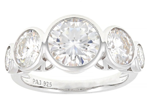 MOISSANITE FIRE® 3.96CTW DEW ROUND BRILLIANT PLATINEVE® RING - Size 6