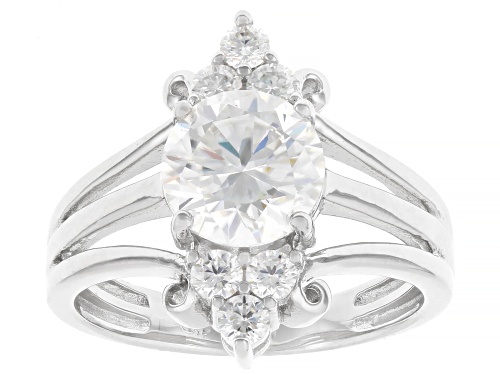 MOISSANITE FIRE® 2.26CTW DEW ROUND BRILLIANT PLATINEVE® RING - Size 7