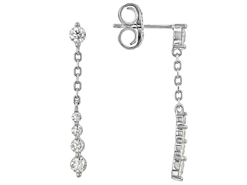 MOISSANITE FIRE® 0.62CTW DEW ROUND PLATINEVE® EARRINGS