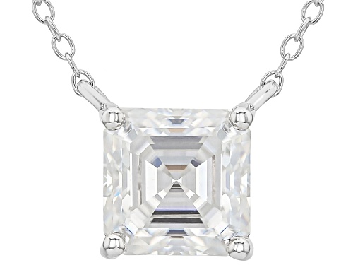 MOISSANITE FIRE® 2.96CT DEW SQUARE OCTAGON ASSCHER CUT PLATINEVE® NECKLACE - Size 18