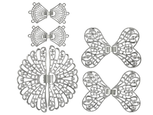Photo of Filigree Clasp Set of 5 in Silver Tone in 3 Styles