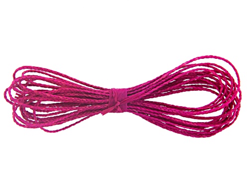 Akola appx 6ft Braided Raffia Cord in Magenta