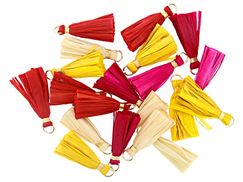Photo of Akola Raffia Tassels in Assorted Colors 20 Pieces Total
