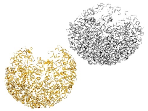 Clam Shell Finding with Hook Kit in Silver Tone and Gold Tone Appx 500 Pieces Total