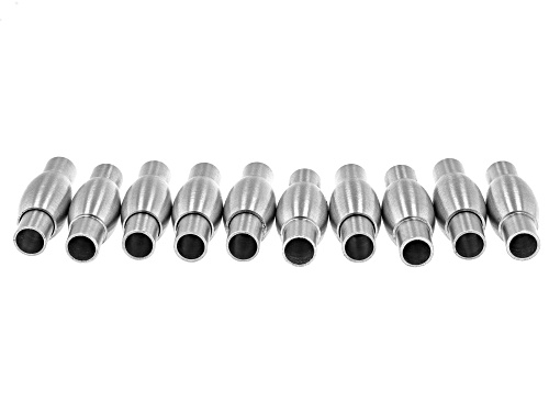 Glue In Magnetic Clasp Set of 10 in Silver Tone