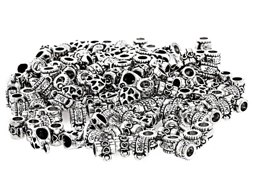 Family and Love Large Hole Bails in 3 Styles in Antiqued Silver Tone appx 180 Pieces Total
