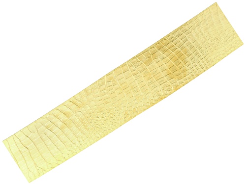 Gold Tone Alligator Skin Pattern 24 Gauge Metal Sheet Approximately 2.5" Wide & 12" in Length