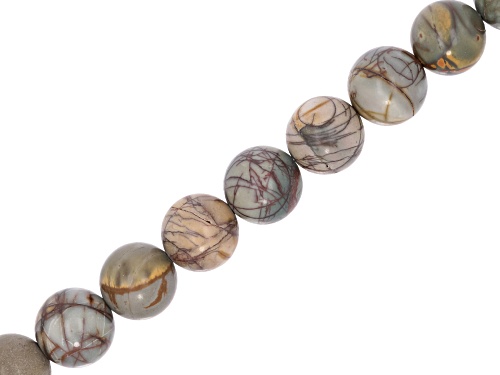 Jasper 12mm Round Bead Strand Approximately 14-15" in Length