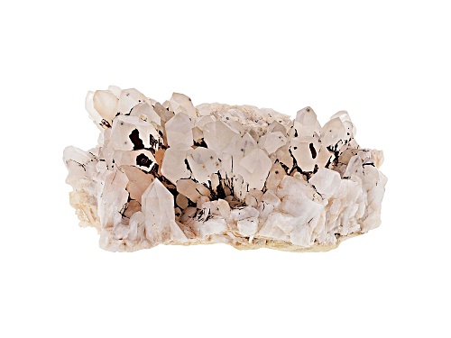 HOLLANDITE IN QUARTZ APPROX 14X12X5CM SPECIMEN