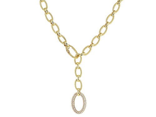 Judith Ripka Bella Luce® Diamond Simulant 14k Gold Clad Textured Adjustable Verona Necklace