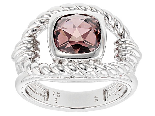 Judith Ripka Rose Bella Luce® Diamond Simulant Rhodium Over Sterling Silver Phoenix Solitaire Ring - Size 9
