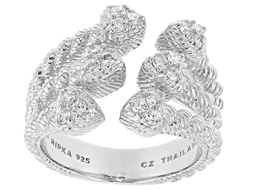 Judith Ripka 0.63ctw Bella Luce® Rhodium Over Sterling Silver Romance Heart Ring - Size 9