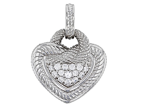Judith Ripka 0.72ctw Bella Luce® Diamond Simulant Rhodium Over Silver Romance Enhancer