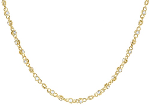 Judith Ripka Haute Collection 10.33ctw Bella Luce® 14k Gold Clad Rolling Tennis Necklace - Size 18
