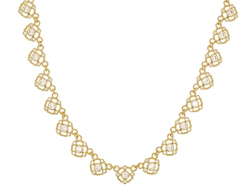 Judith Ripka 11.20ctw Bella Luce® Diamond Simulant 14k Gold Clad Garland Necklace - Size 17
