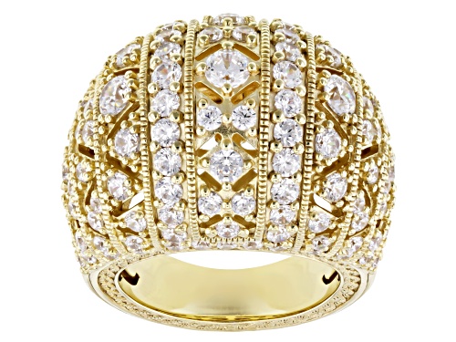 Judith Ripka 6.32ctw Bella Luce® Diamond Simulant 14k Gold Clad Estate High Dome Ring - Size 6
