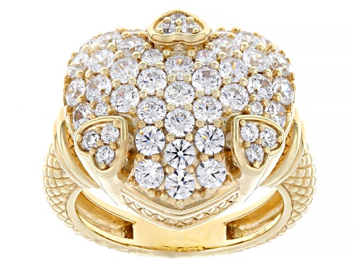Judith Ripka 3.12ctw White Bella Luce® 14k Gold Clad Lola Ring - Size 5