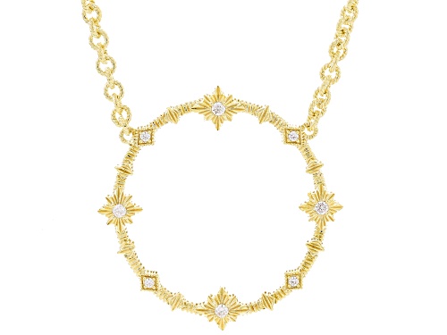 Judith Ripka 0.70ctw Bella Luce® 14k Gold Clad Starlight Eternal Necklace - Size 16