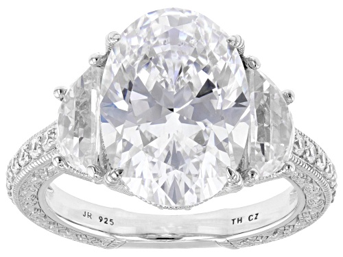 Judith Ripka 12.39ctw Bella Luce® Rhodium Over Sterling Silver Toujours Ring - Size 10