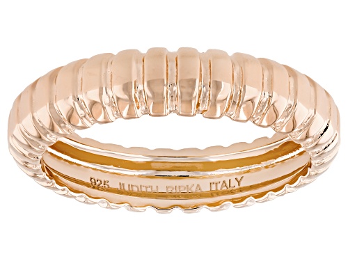 Judith Ripka 14k Rose Gold Clad Verona Stackable Band Ring - Size 10