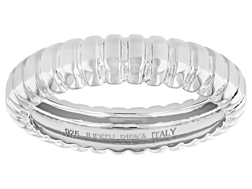Judith Ripka Rhodium Over Sterling Silver Verona Stackable Band Ring - Size 7