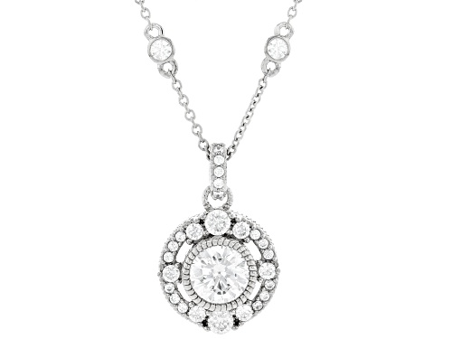Judith Ripka 4.62ctw White Bella Luce® Rhodium Over Sterling Silver Haute Necklace - Size 18