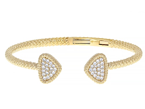 Judith Ripka 1.13ctw White Bella Luce® 14k Gold Clad Haute Bangle - Size 7.25