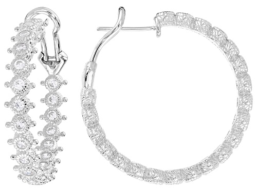Judith Ripka 2.23ctw White Bella Luce® Rhodium Over Sterling Silver Haute Earrings