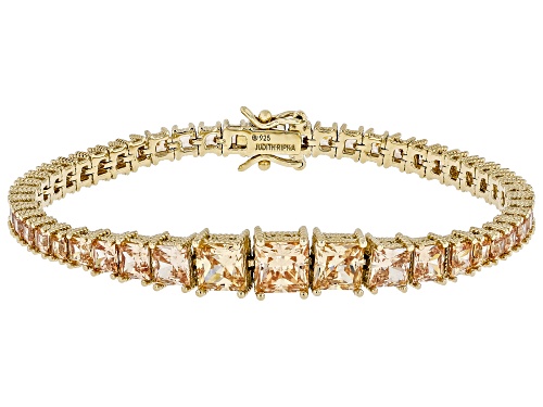 Judith Ripka 22.50ctw Champagne Bella Luce® 14k Gold Clad Bubbles Bracelet - Size 8