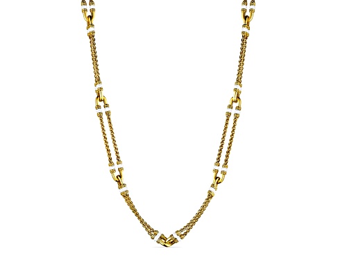 Judith Ripka Couture Ocean Reef White Agate 18K Gold Clad Statement Necklace - Size 36