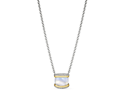 Judith Ripka Couture Eternity Rainbow Moonstone Rhodium Over Sterling Silver and 18K Gold Necklace - Size 18