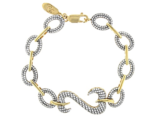 Open Hearts by Jane Seymour® Bella Luce® 14k Yellow Gold Over Sterling Silver Bracelet (2.44ctw DEW) - Size 7.5