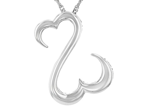 Open Hearts by Jane Seymour® Rhodium Over Sterling Silver Pendant With Chain