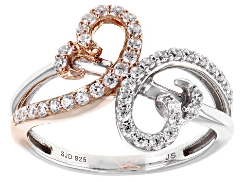 Open Hearts by Jane Seymour® Bella Luce® Rhodium And 14k Rose Gold Over Sterling Silver Ring - Size 5