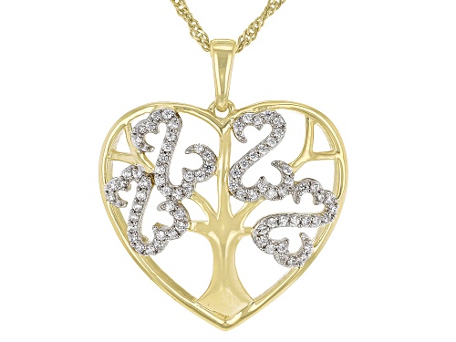 Open Hearts Family by Jane Seymour® Bella Luce® 14k Yellow Gold Over Sterling Silver Pendant