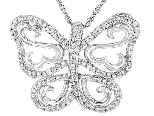 Photo of Open Hearts by Jane Seymour® Bella Luce® Rhodium Over Sterling Silver Butterfly Pendant