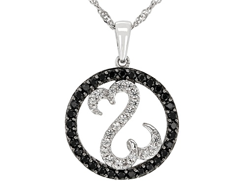 Photo of Open Hearts by Jane Seymour® Black Spinel And White Zircon Rhodium Over Sterling Silver Pendant
