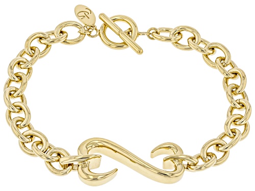 Open Hearts by Jane Seymour® 14k Yellow Gold Over Sterling Silver Bracelet - Size 6.5