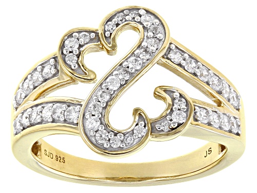 Open Hearts by Jane Seymour® Bella Luce® 14k Yellow Gold Over Sterling Silver Ring 0.75ctw - Size 5