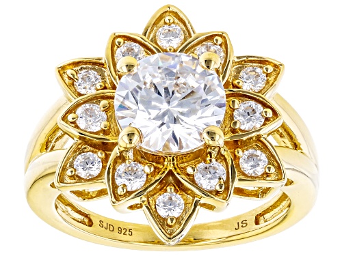Joy & Serenity™ By Jane Seymour Bella Luce® 14k Yellow Gold Over Sterling Silver Lotus Flower Ring - Size 7